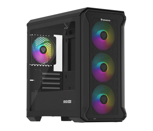 NATEC Obudowa Genesis Irid 503 Micro tower, z oknem ARGB USB 3.0 NPC-1559 - 633844 - zdjęcie
